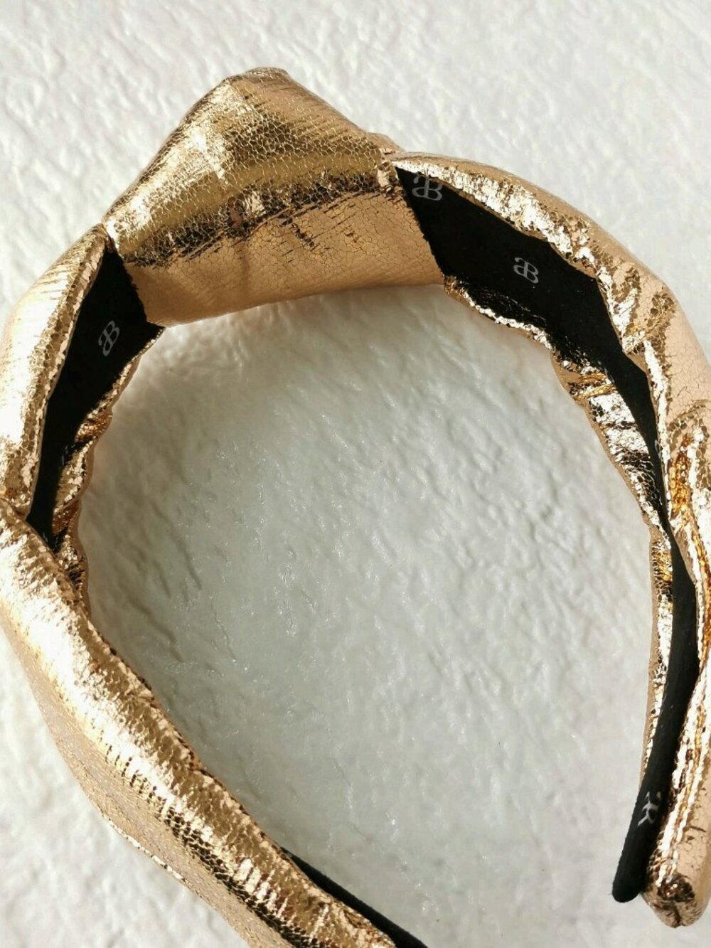 Alicia Bonnie Knotted Headband Rose Gold Metallic